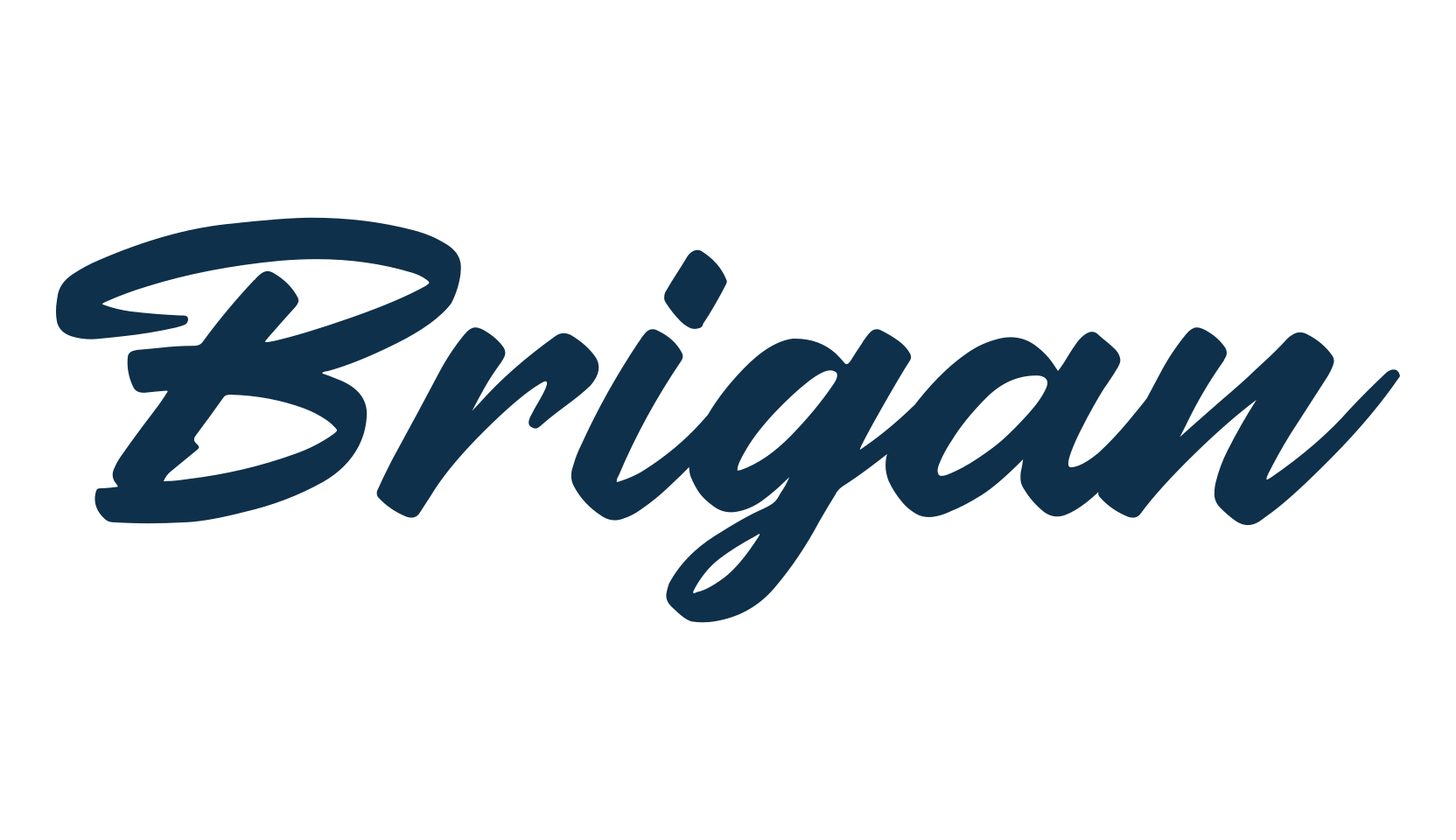 Brigan, brush font preview