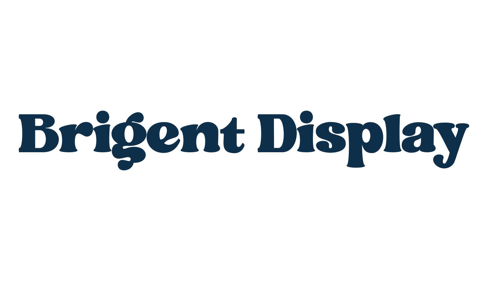 Brigent Display, fancy retro decorative font preview