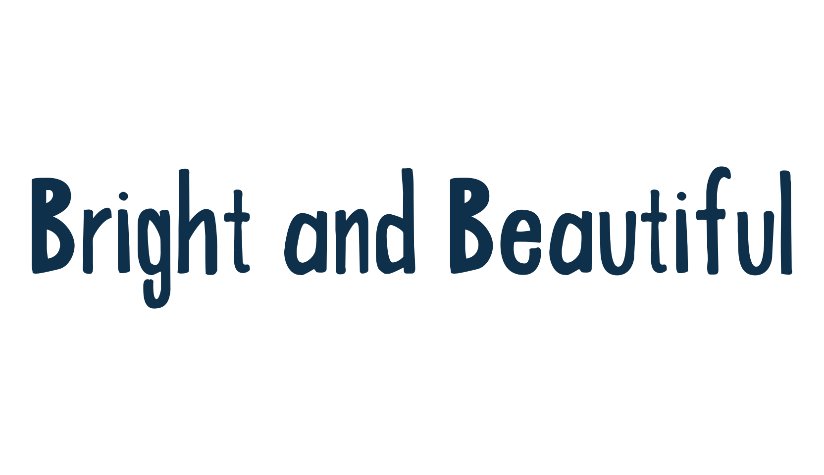 Bright and Beautiful, fancy cartoon decorative comic font preview