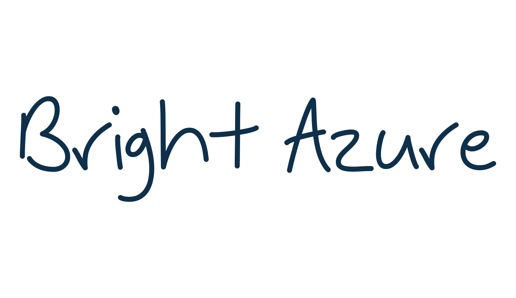 Bright Azure, handwriting font preview