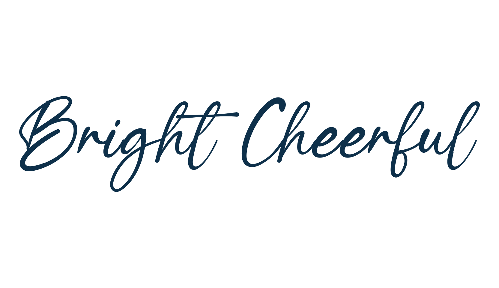 Bright Cheerful, script handwritten fancy decorative calligraphy font preview