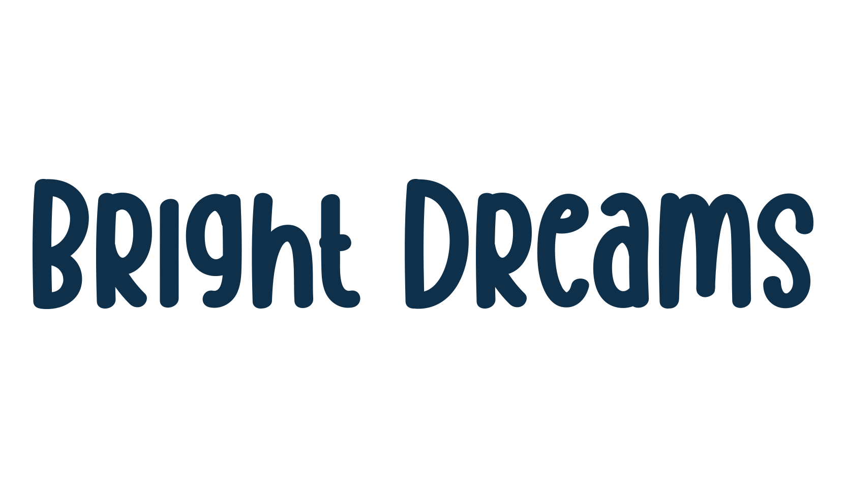 Bright Dreams, fancy decorative font preview