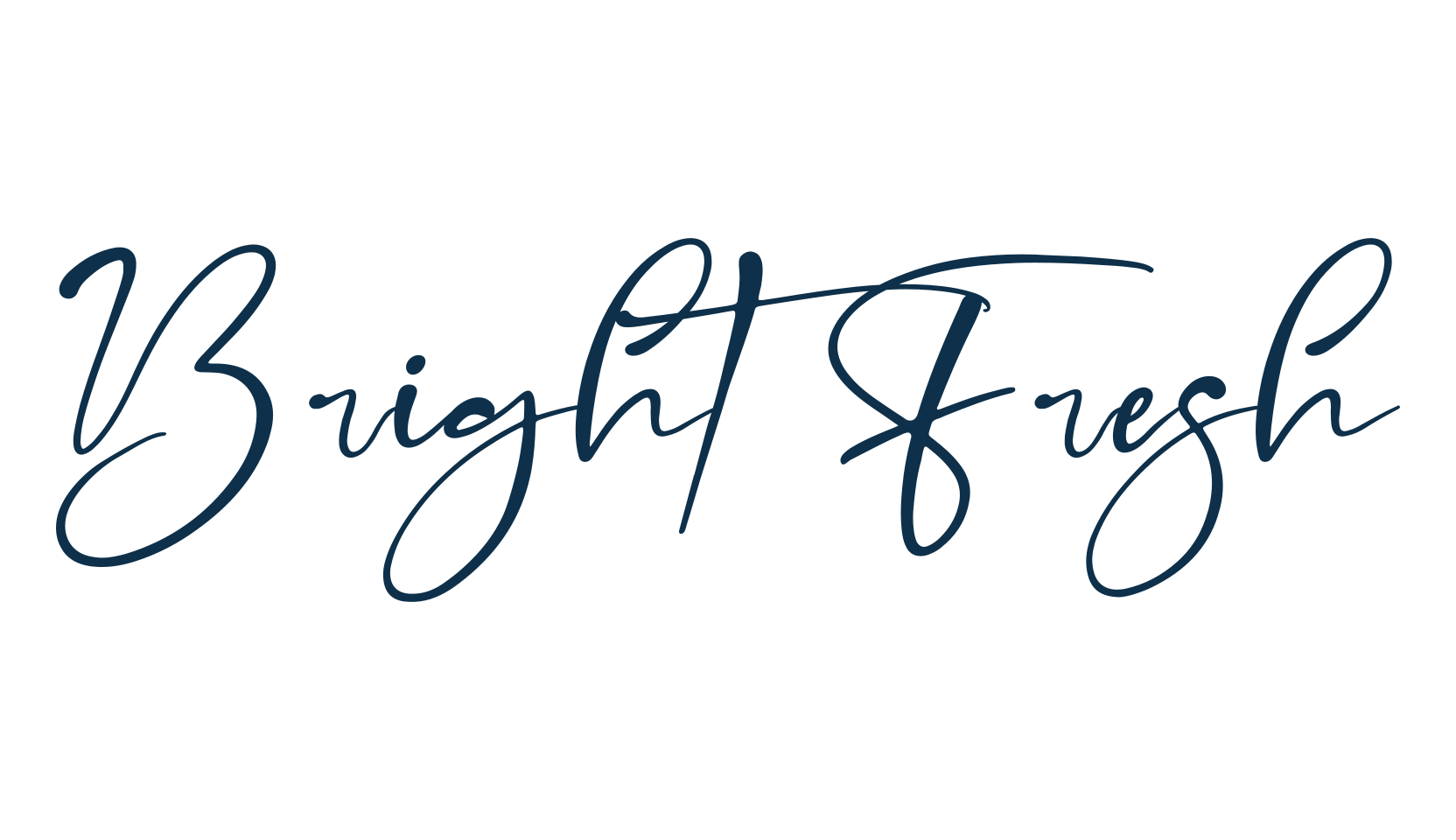Bright Fresh, script handwritten fancy decorative calligraphy font preview