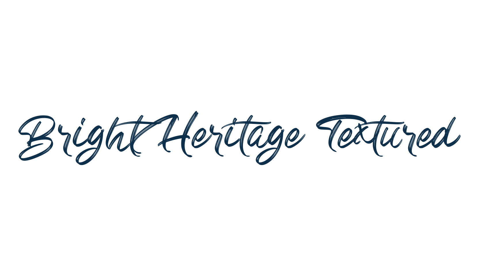 Bright Heritage Textured, script brush fancy decorative calligraphy font preview