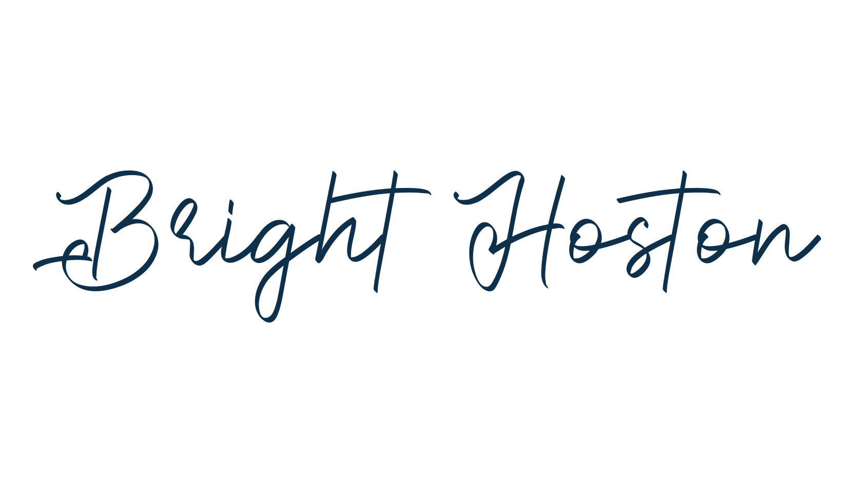 Bright Hoston, script handwritten fancy decorative calligraphy font preview