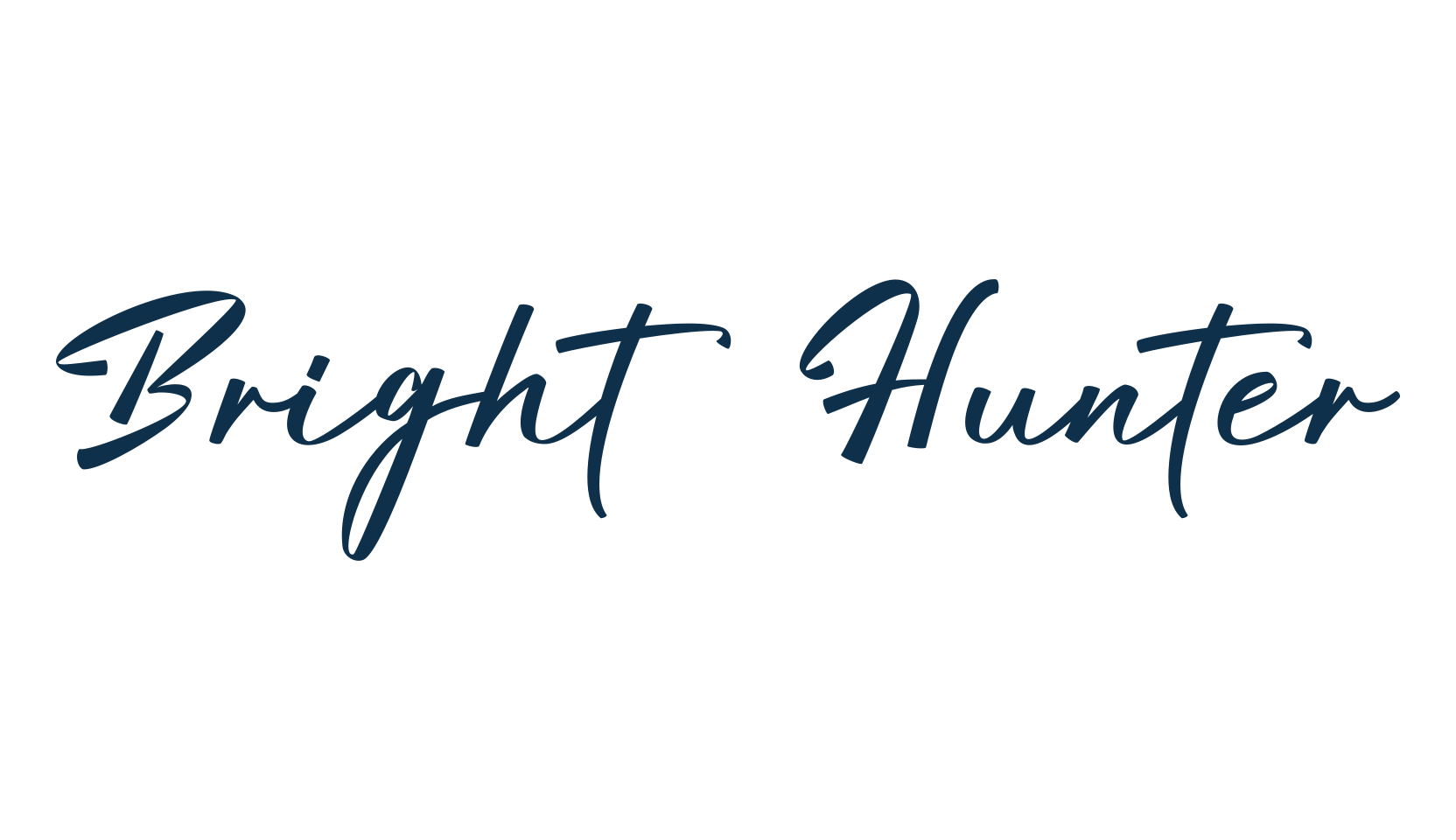 Bright Hunter, handwriting font preview