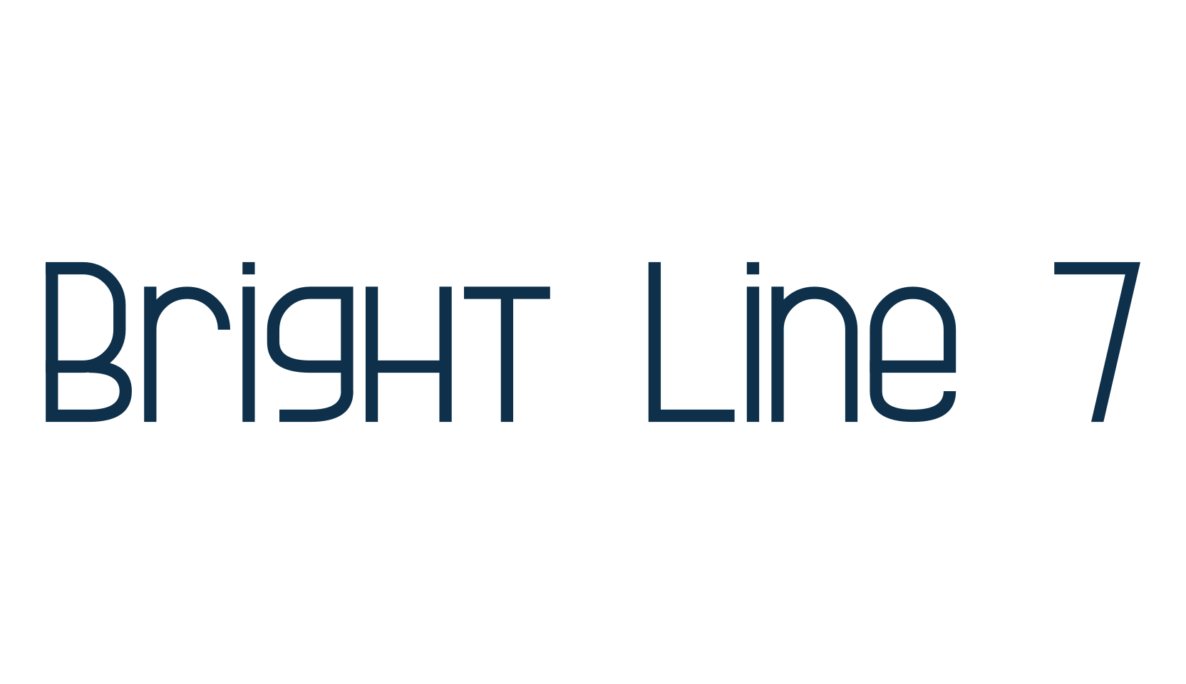 Bright Line 7, basic sans serif font preview