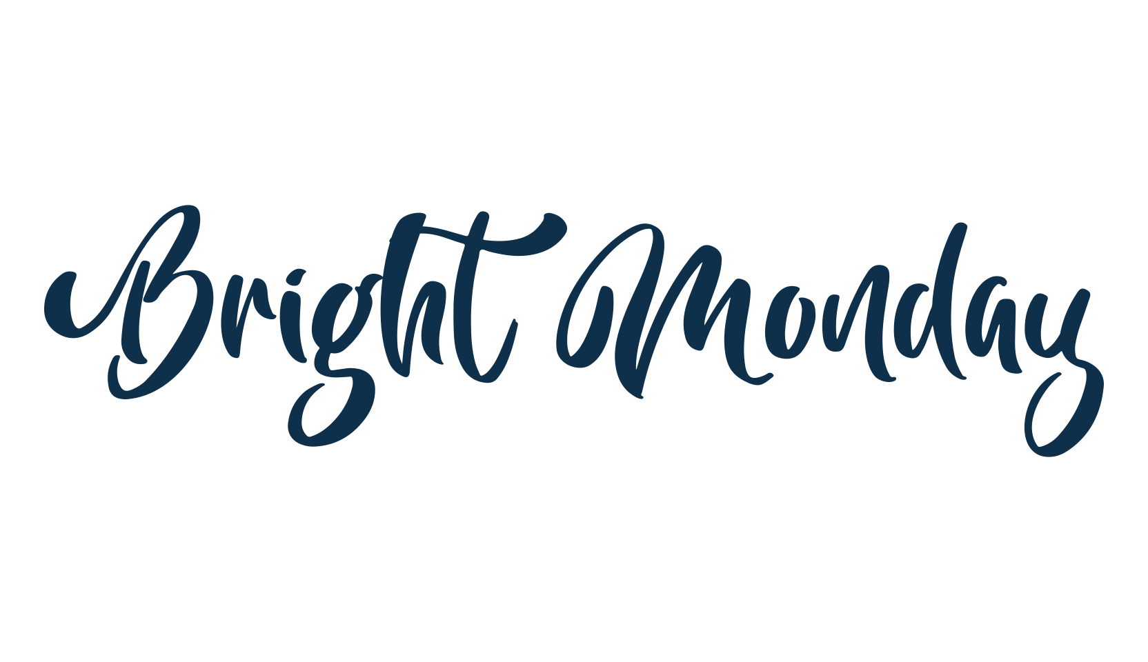 Bright Monday, brush font preview