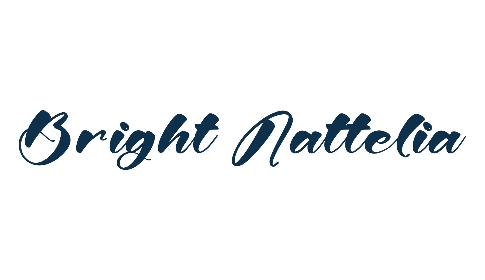 Bright Nattelia, fancy decorative font preview