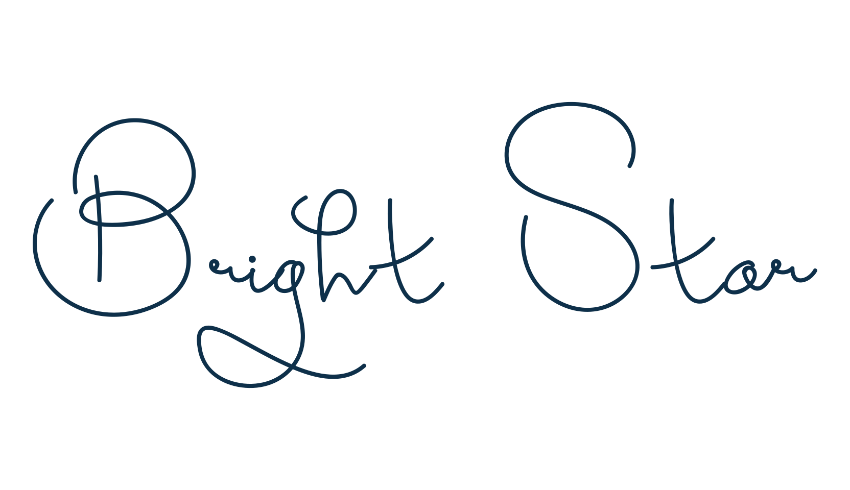 Bright Star, handwriting font preview