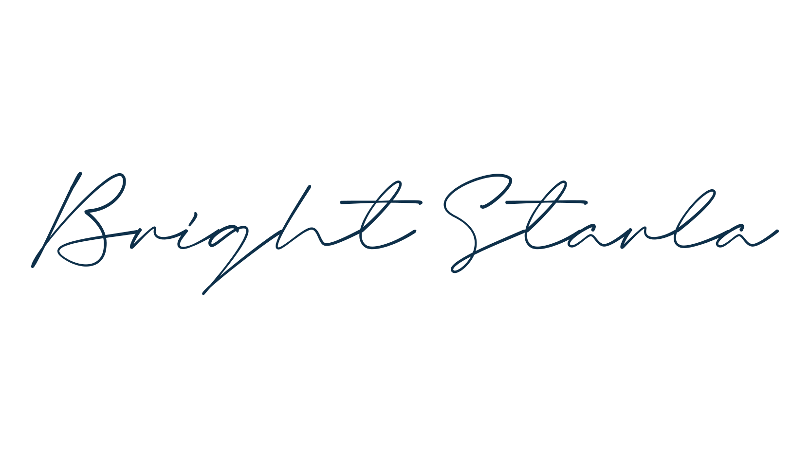 Bright Starla, handwriting font preview