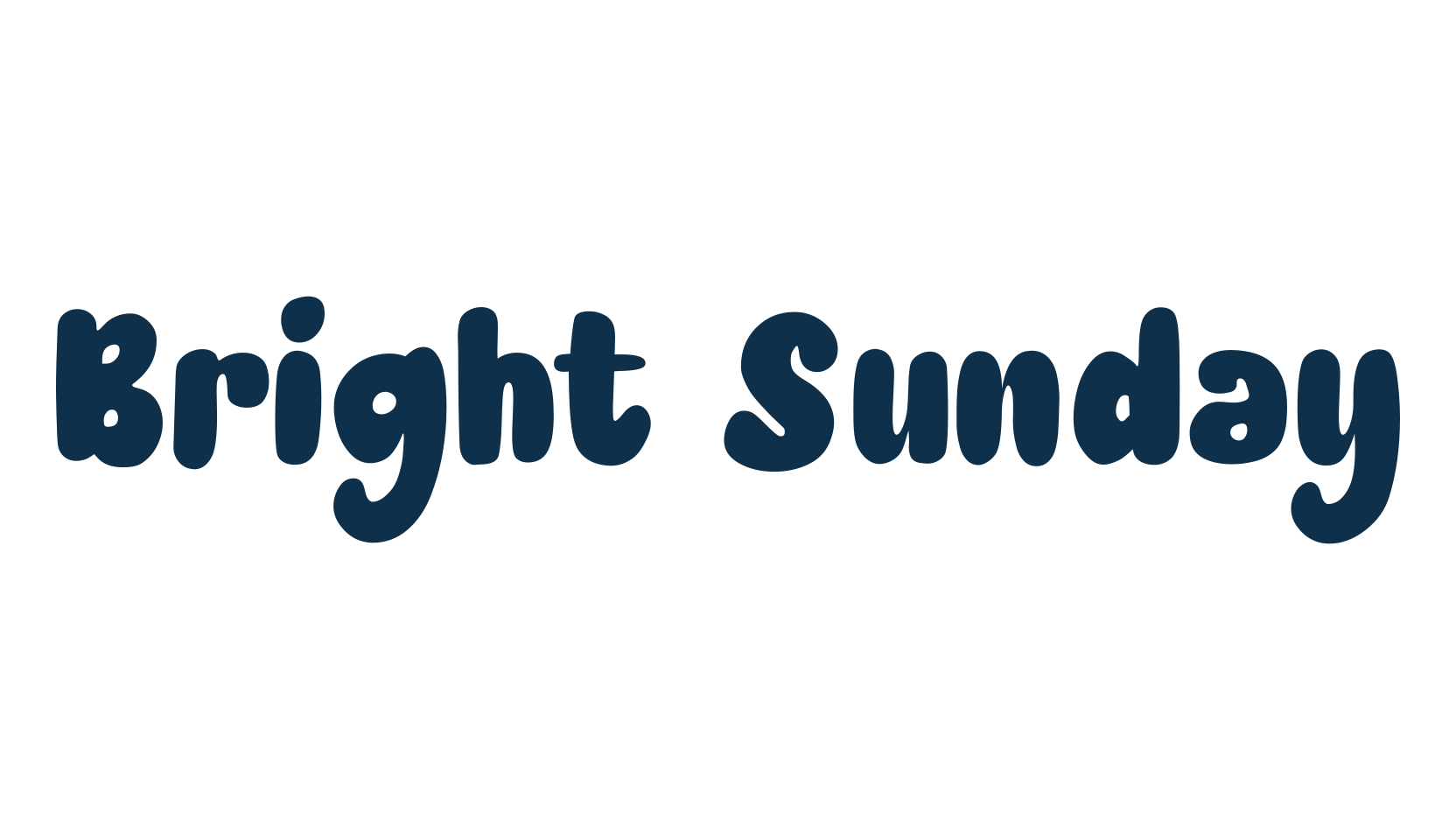 Bright Sunday, fancy cartoon decorative font preview