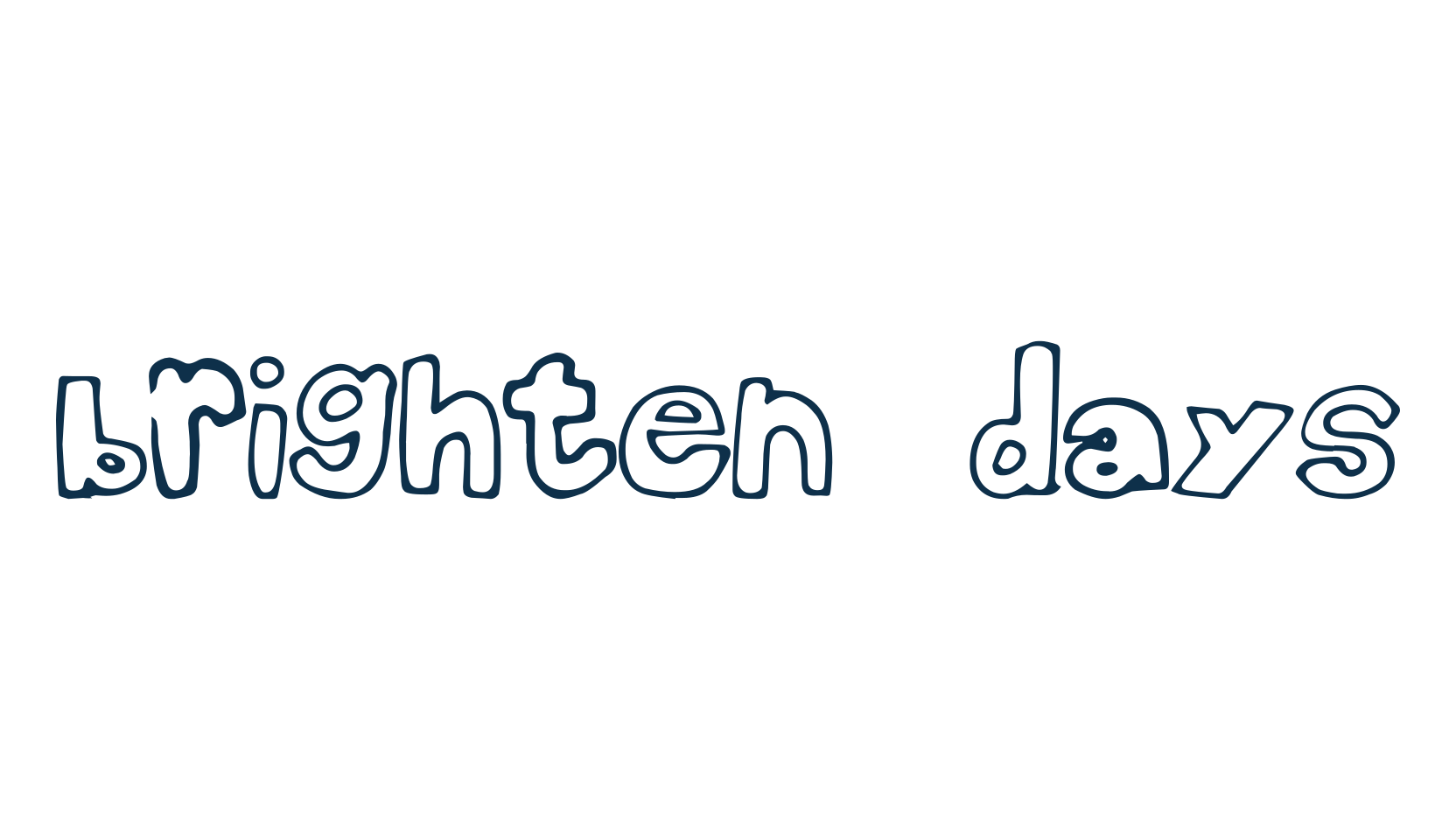 Brighten Days, cartoon font preview