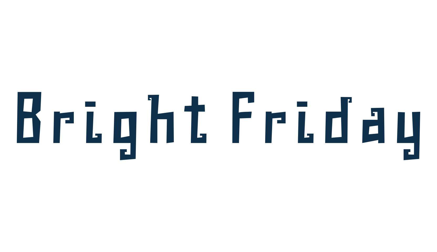 Bright Friday, various font preview