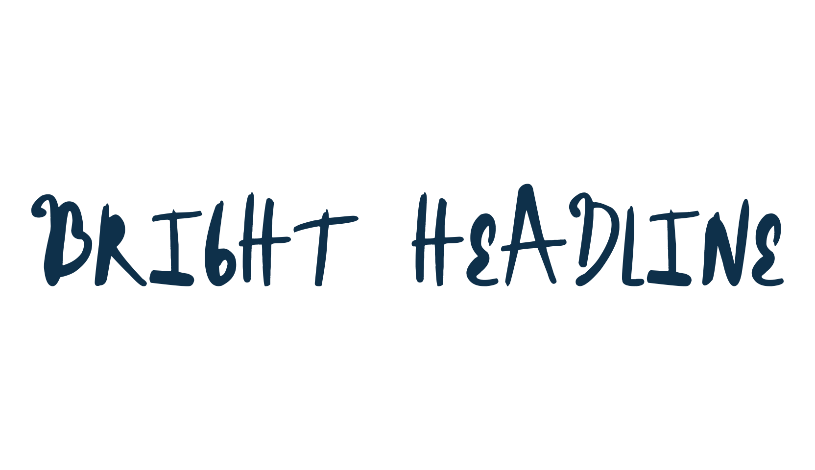Bright Headline, script handwritten fancy decorative calligraphy font preview