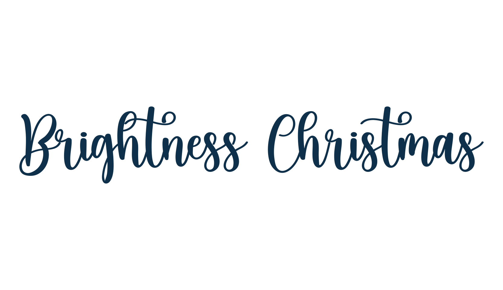 Brightness Christmas, calligraphy font preview