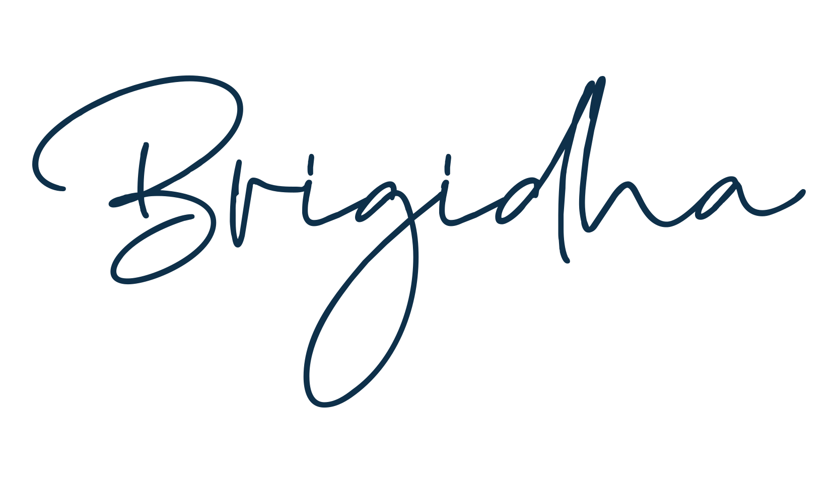 Brigidha, handwriting font preview