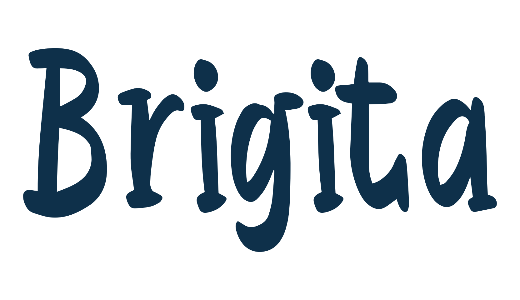 Brigita, fancy cartoon decorative font preview