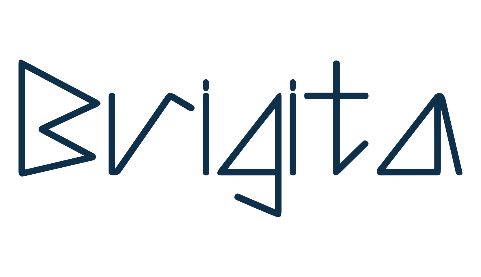 Brigita (brigita), fancy various techno sci-fi font preview