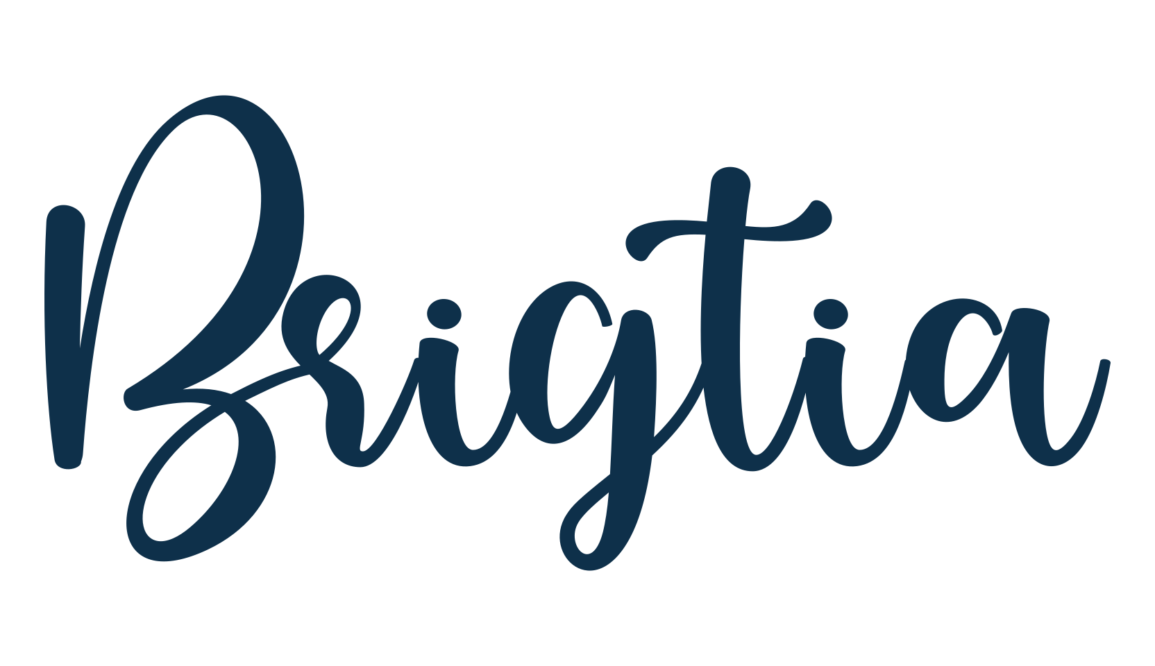 Brigtia, calligraphy font preview