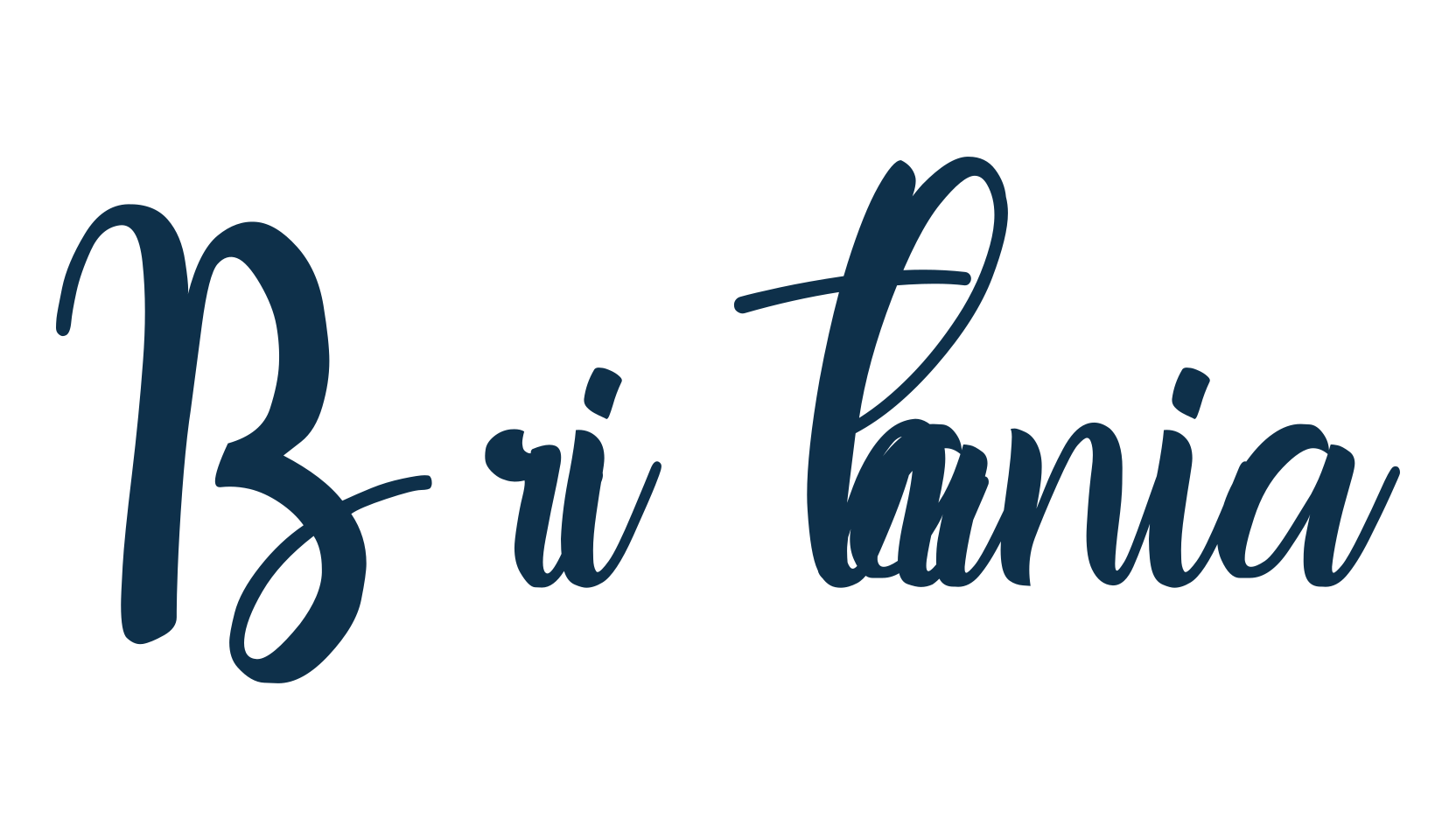 Brihtania, script calligraphy fancy decorative font preview