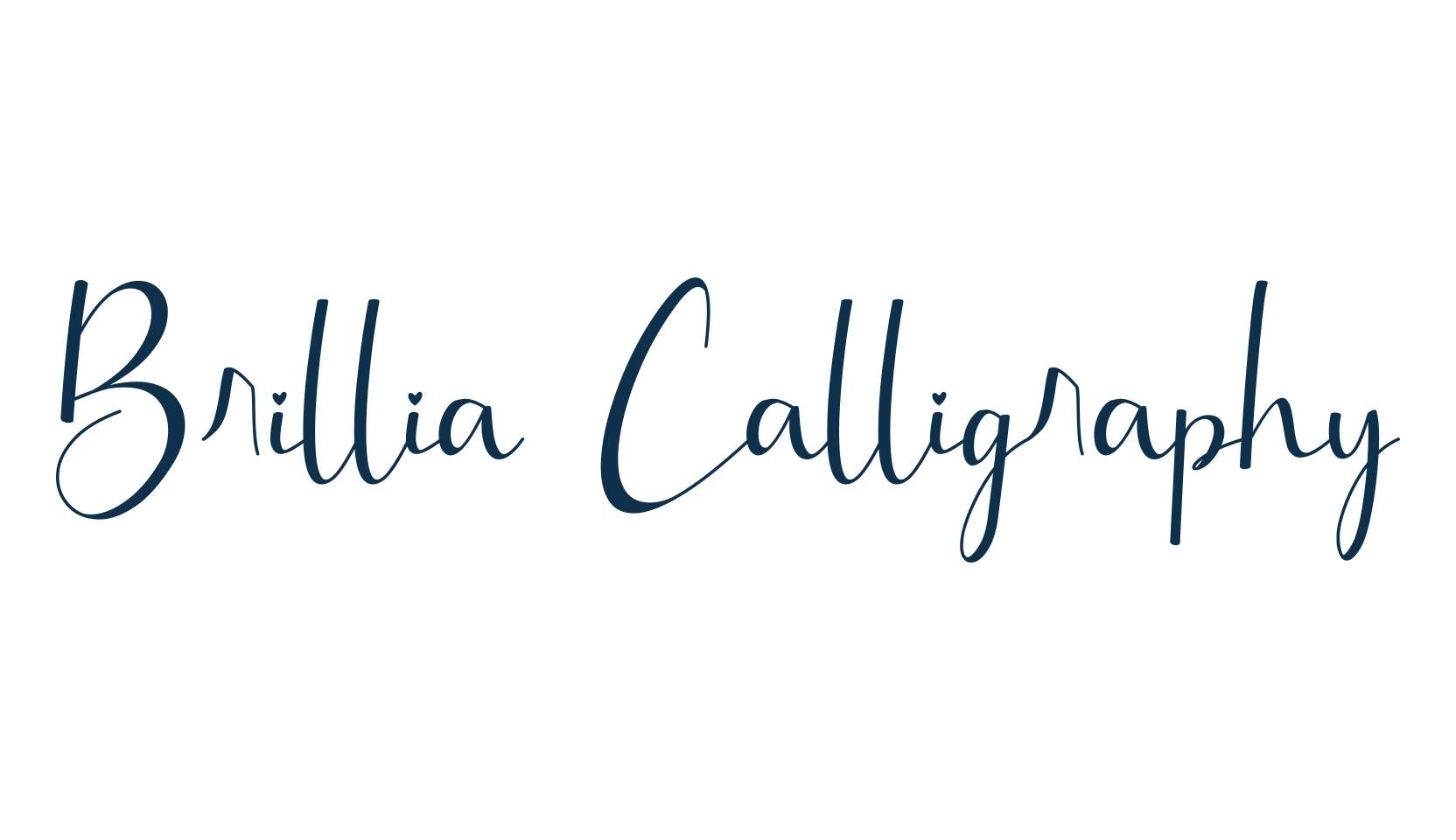 Brillia Calligraphy, script calligraphy fancy decorative font preview
