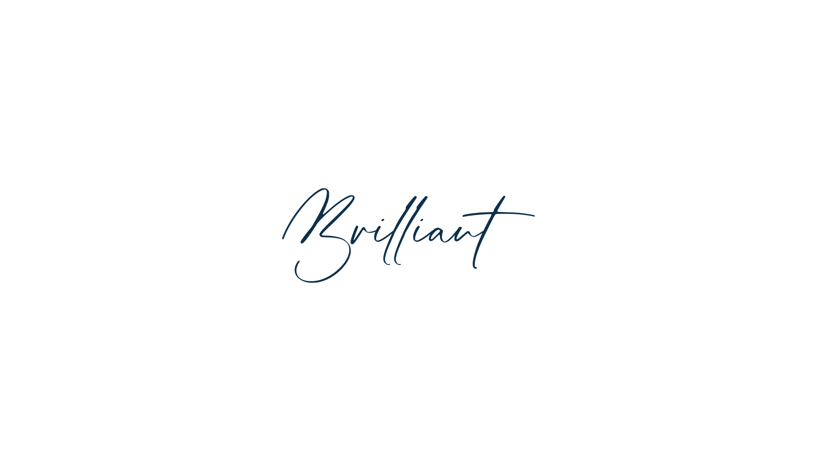 Brilliant, script handwritten fancy decorative calligraphy font preview