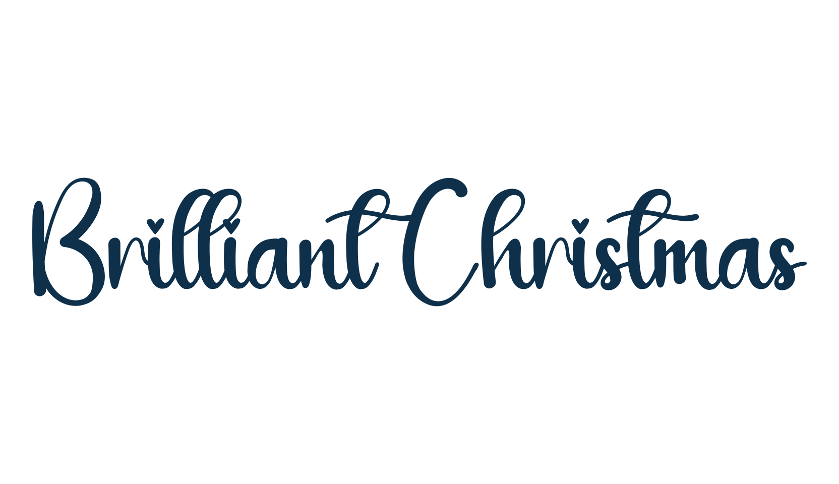 Brilliant Christmas, fancy decorative font preview