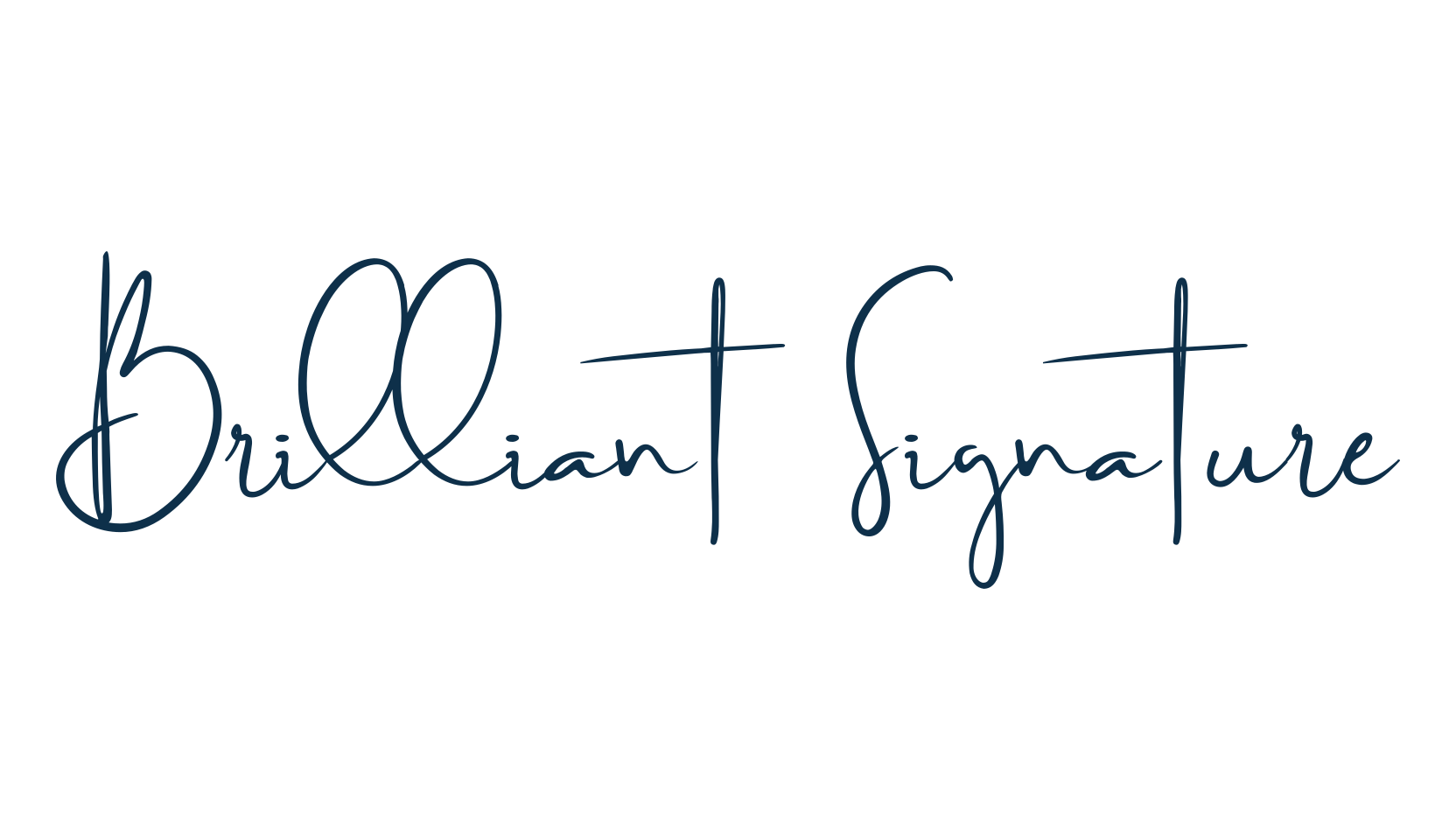 Brilliant Signature, handwriting font preview