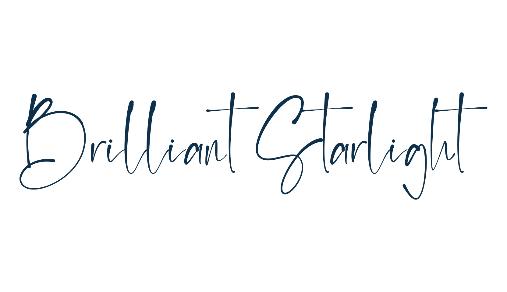 Brilliant Starlight, script handwritten fancy decorative calligraphy font preview