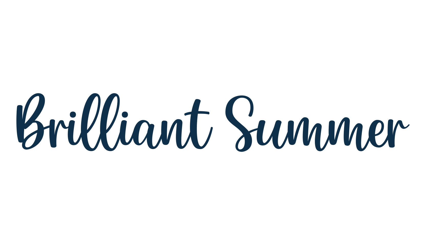 Brilliant Summer, various font preview