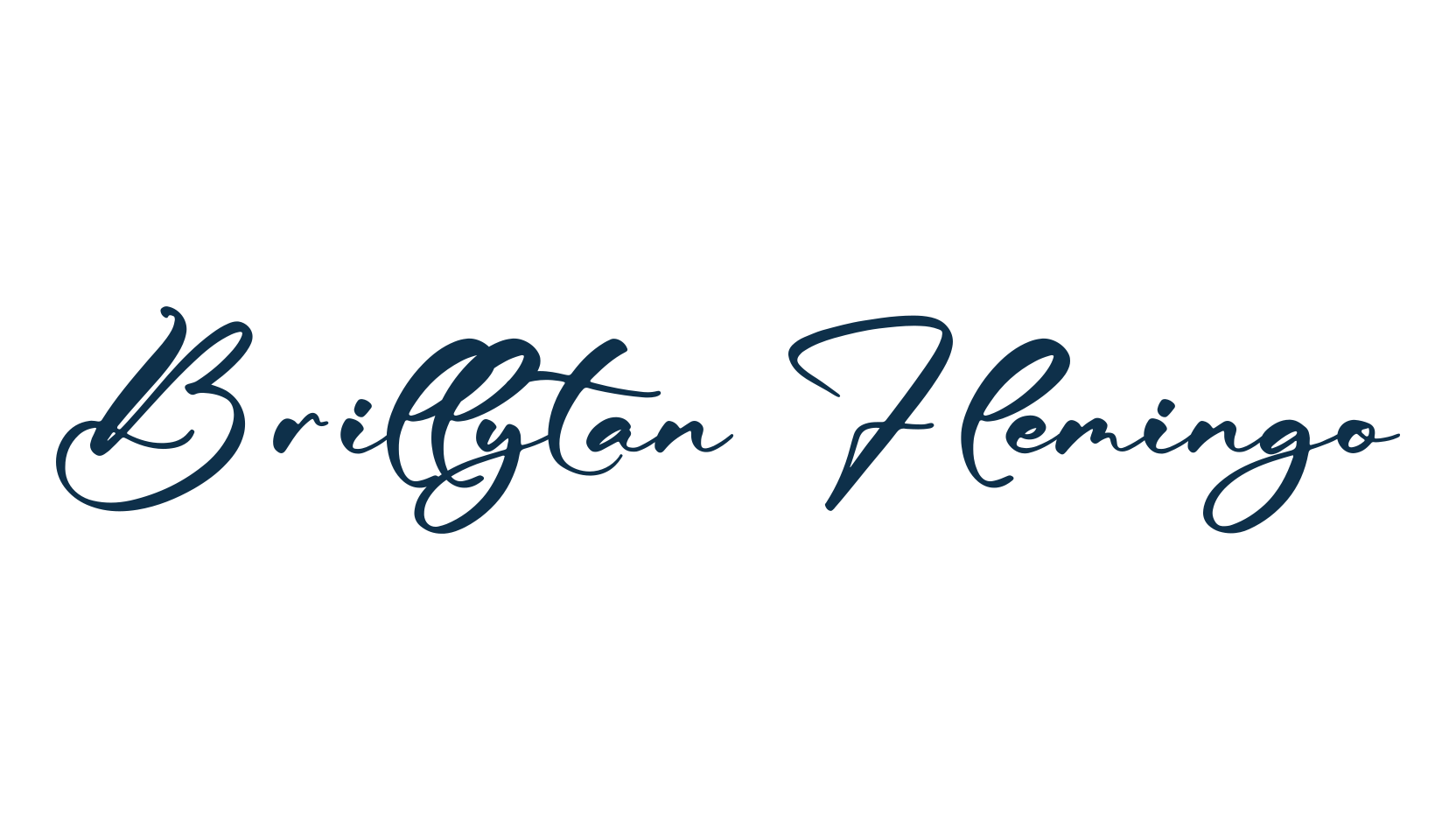 Brillytan Flemingo, handwriting font preview
