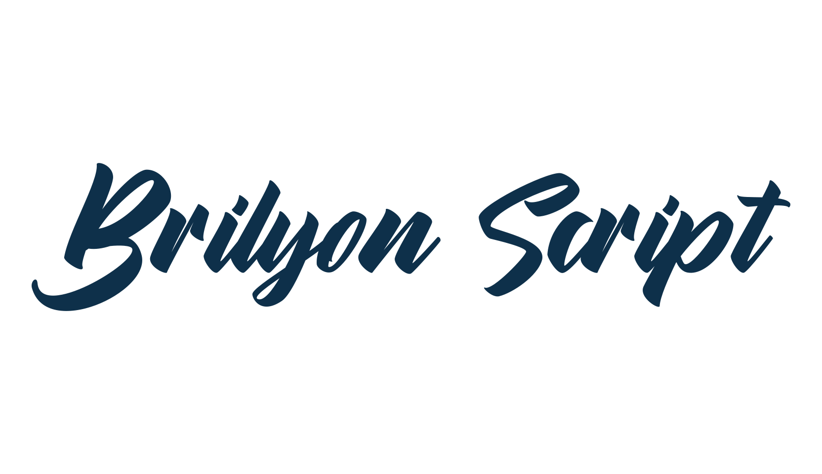 Brilyon Script, various font preview