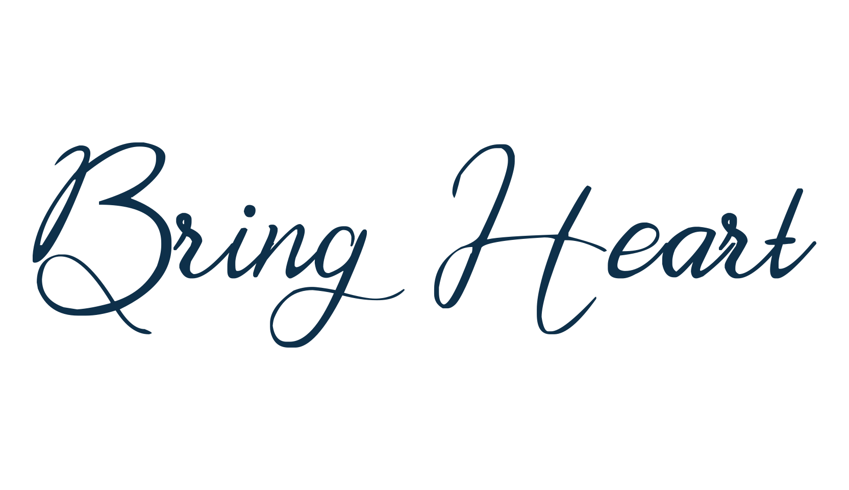 Bring Heart, calligraphy font preview