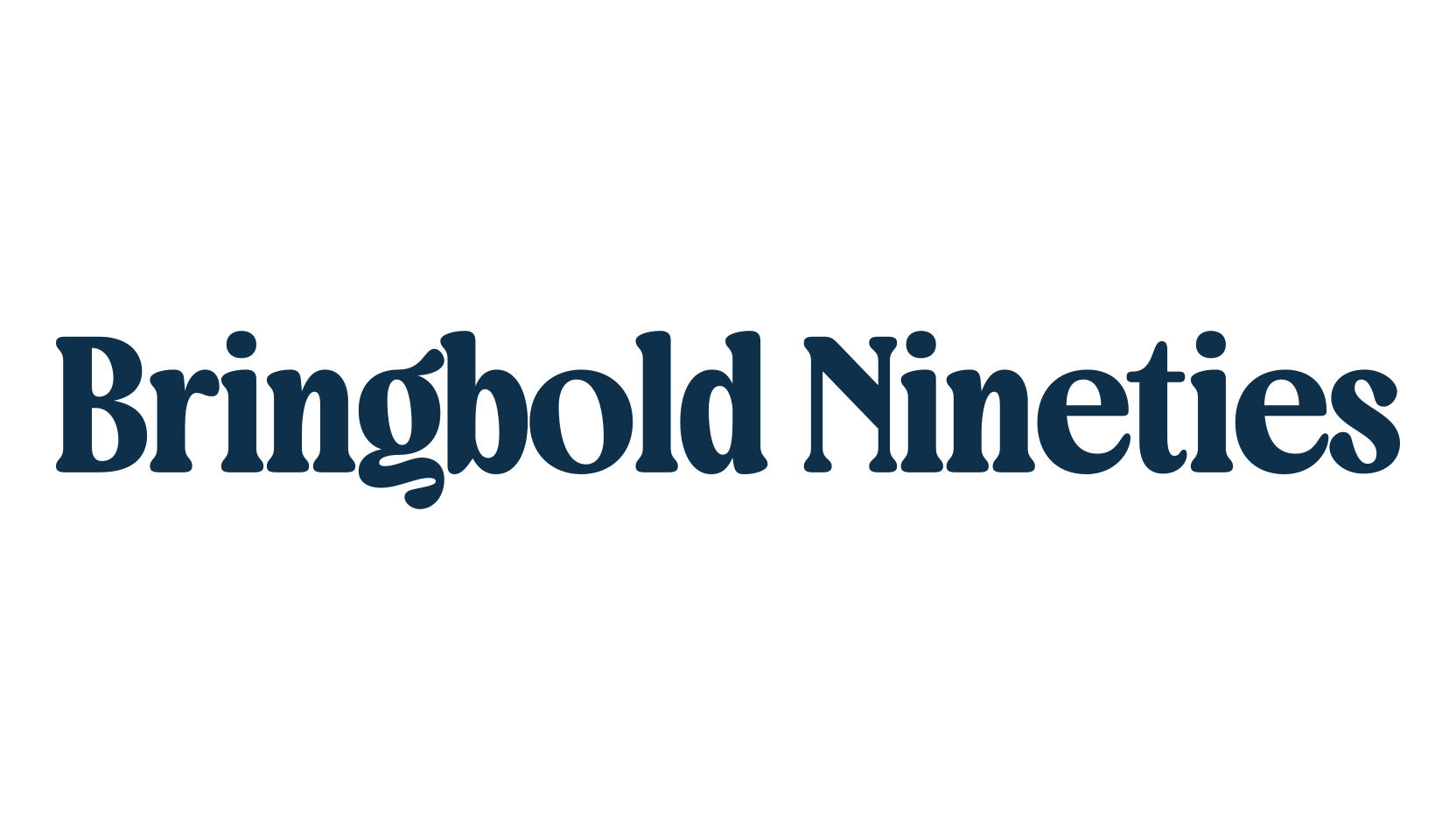 Bringbold Nineties, retro font preview