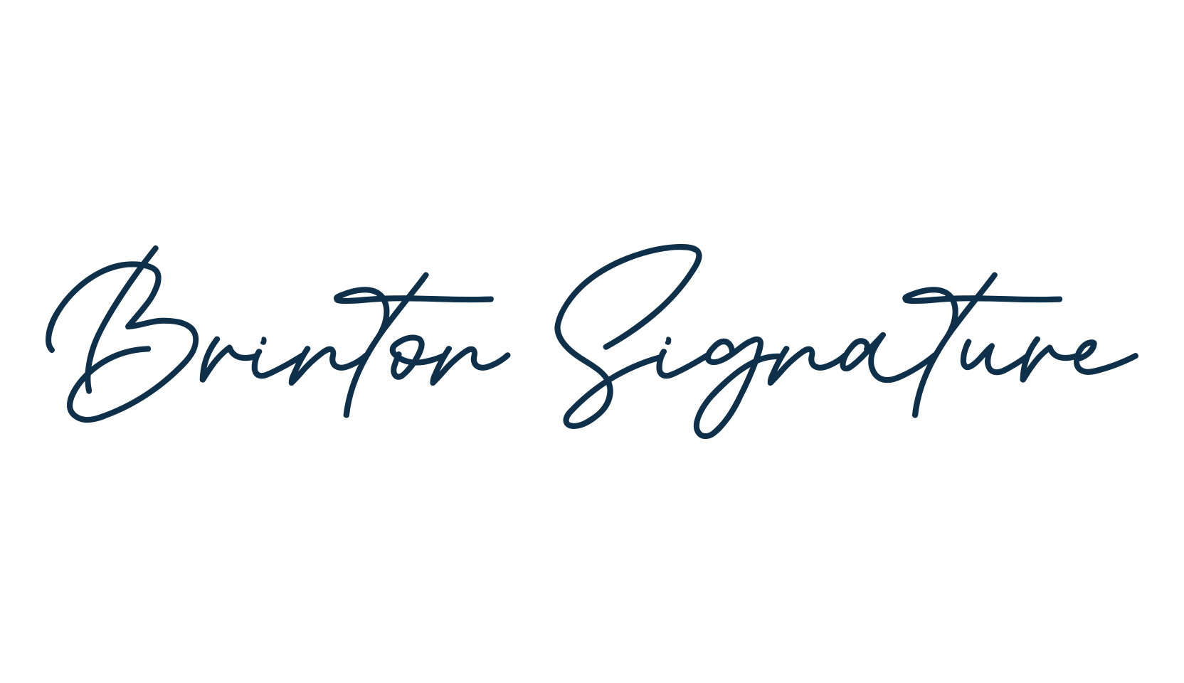 Brinton Signature, handwriting font preview