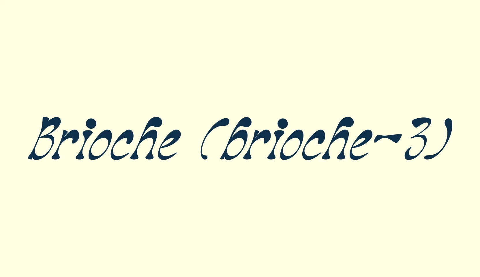 Brioche (brioche-3), various font preview