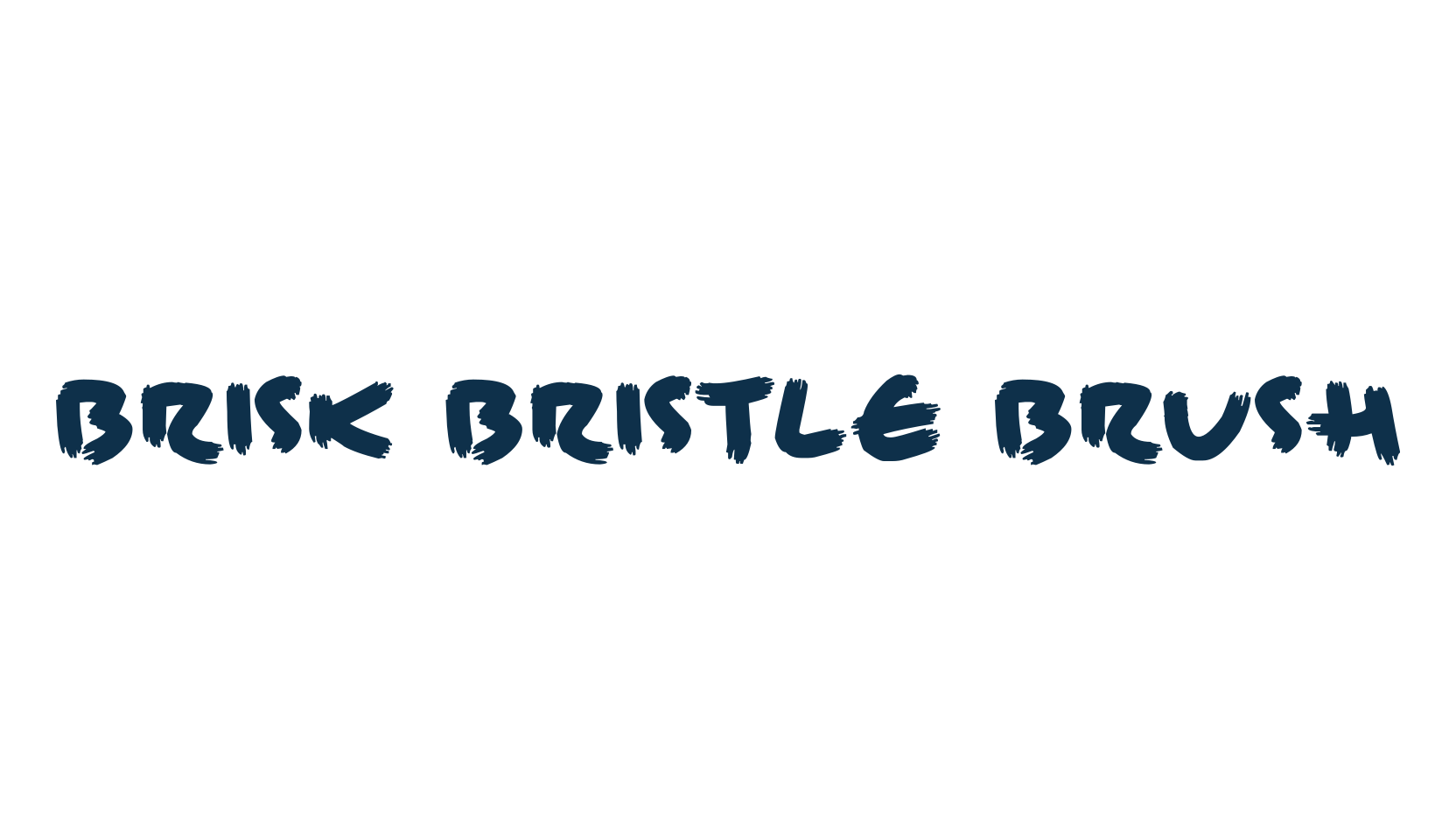 Brisk Bristle Brush, brush font preview
