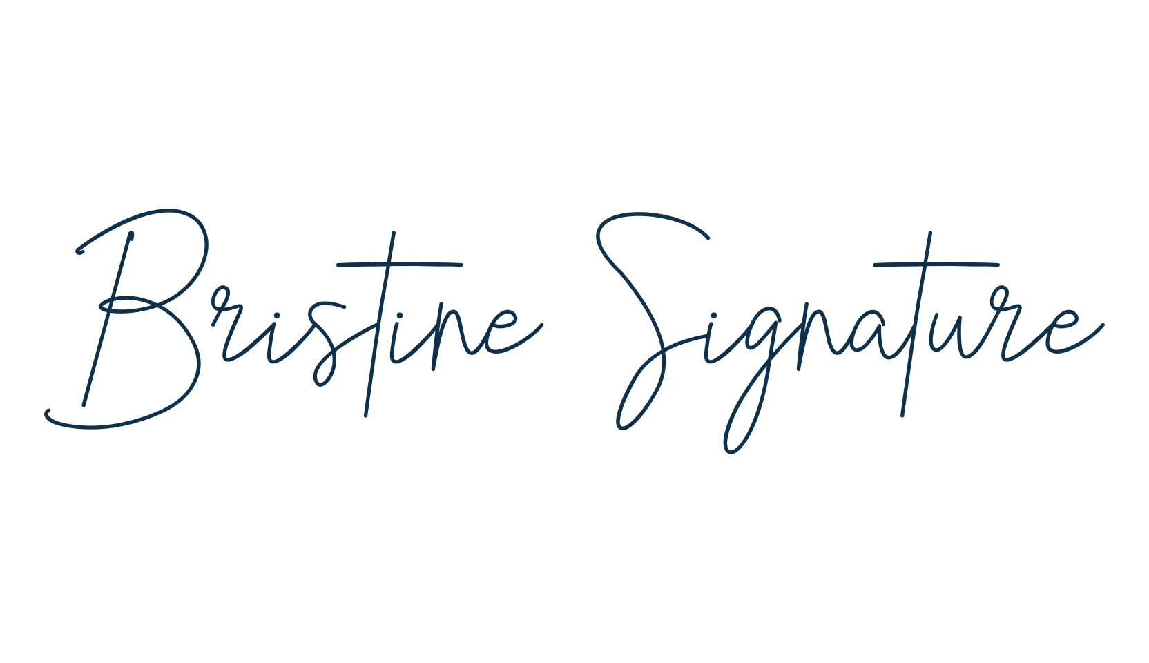 Bristine Signature, handwriting font preview