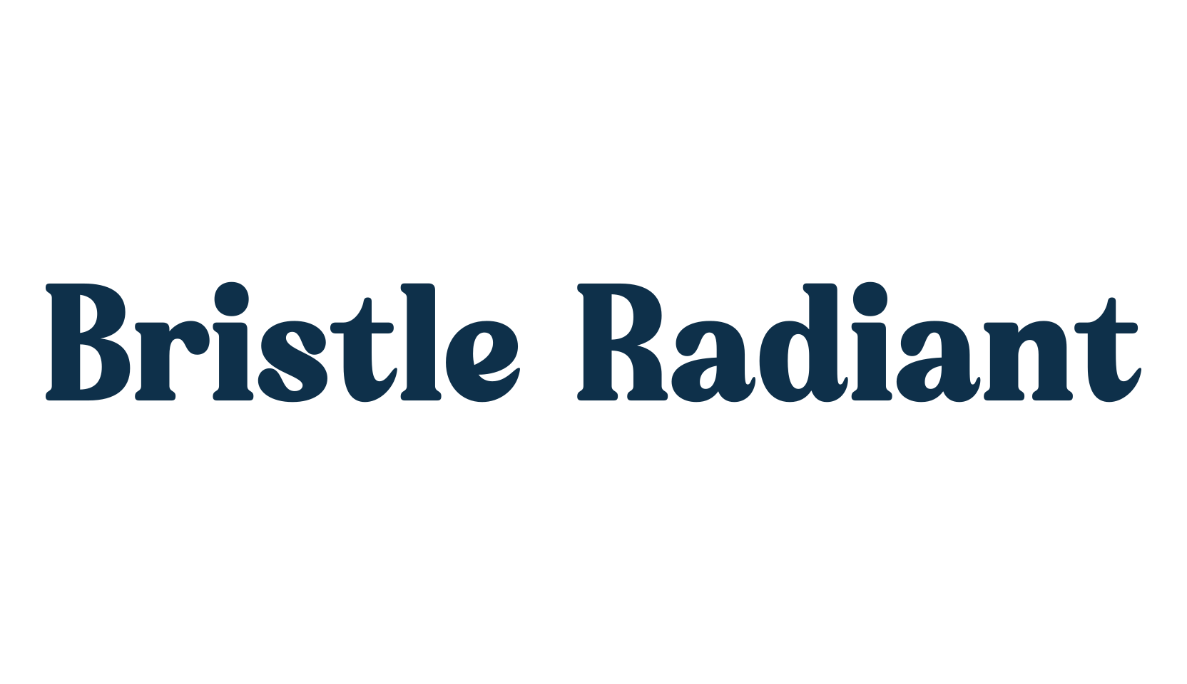 Bristle Radiant, basic serif font preview