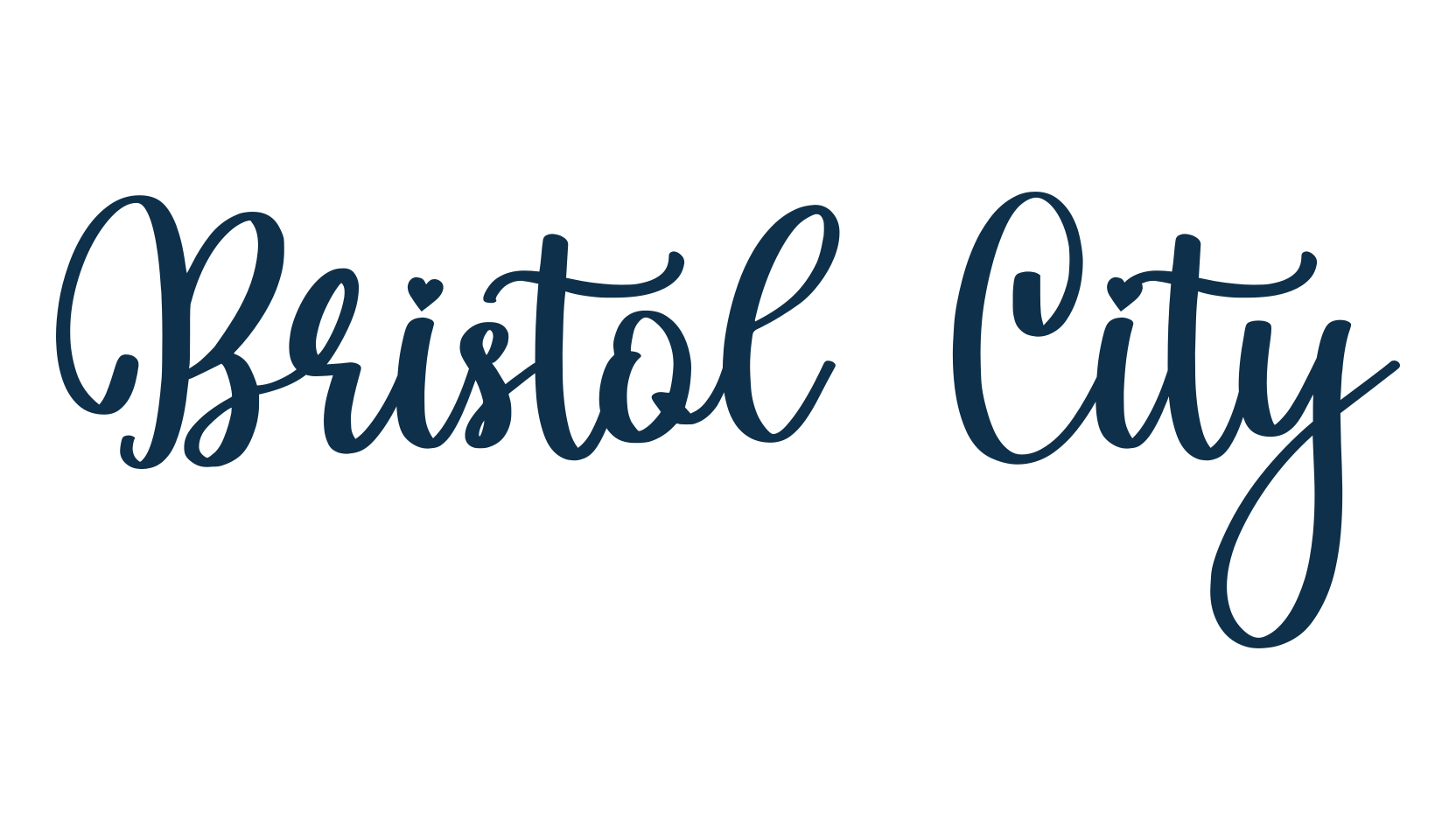 Bristol City, calligraphy font preview