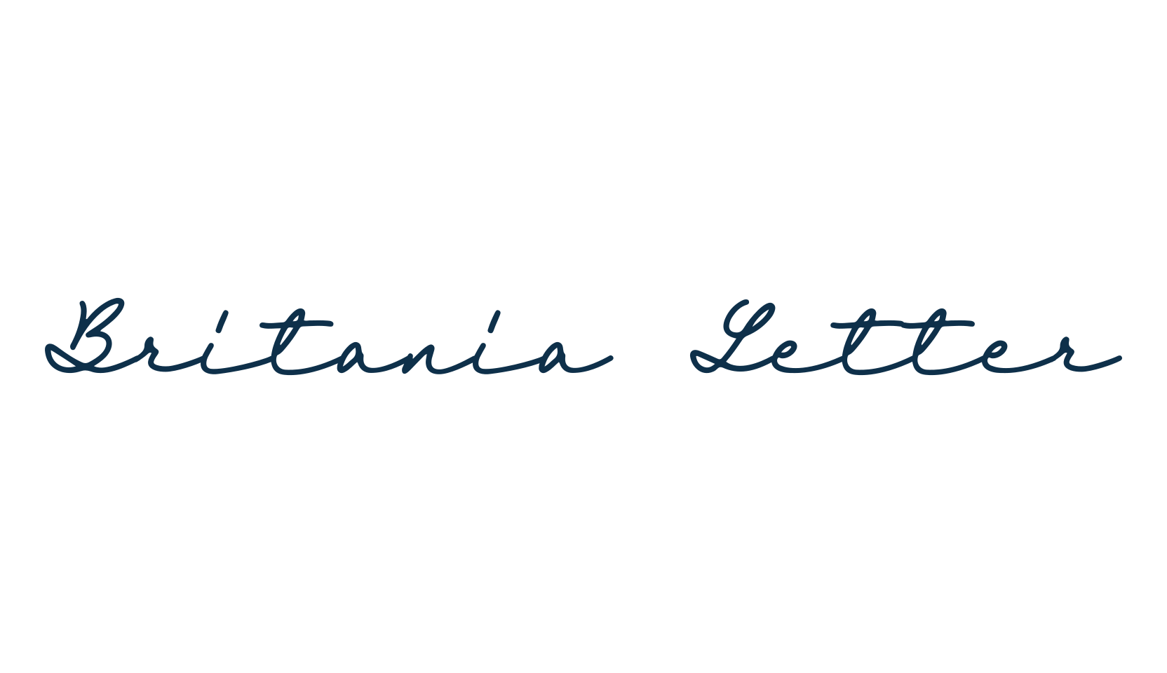 Britania Letter, handwriting font preview