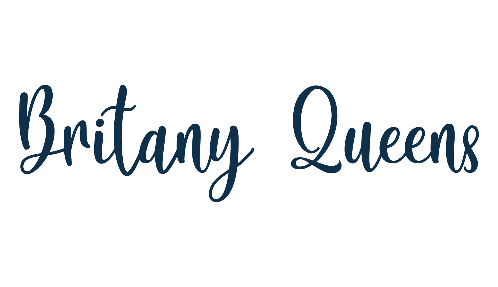 Britany Queens, script calligraphy fancy decorative font preview