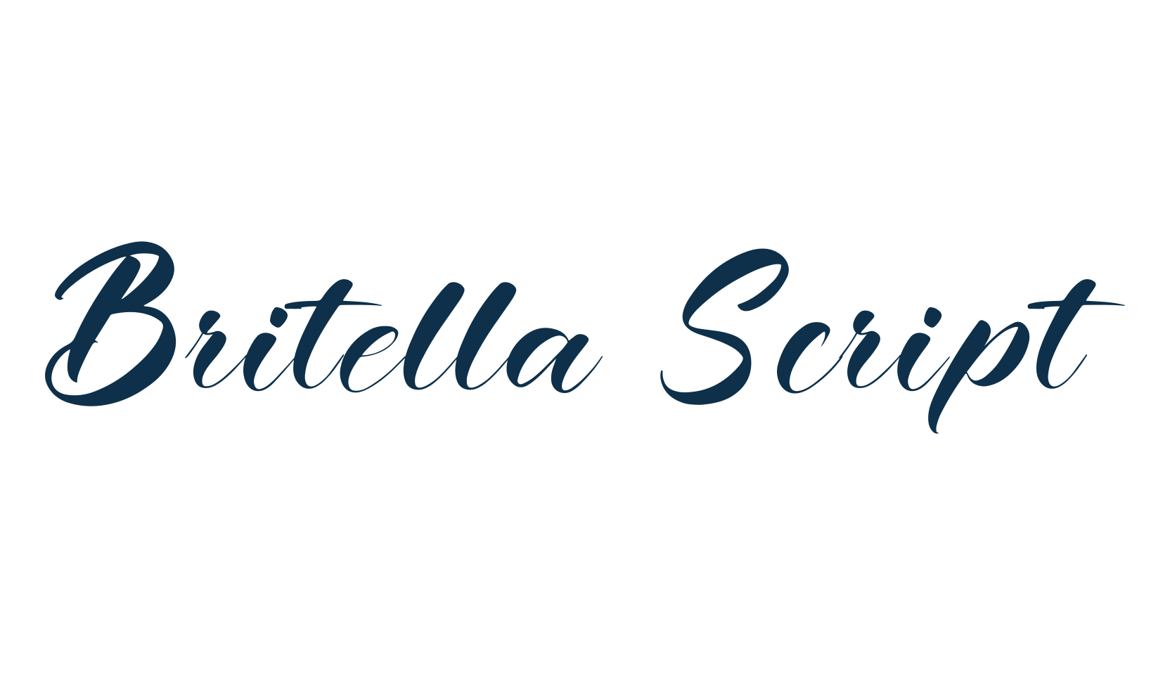 Britella Script, calligraphy font preview