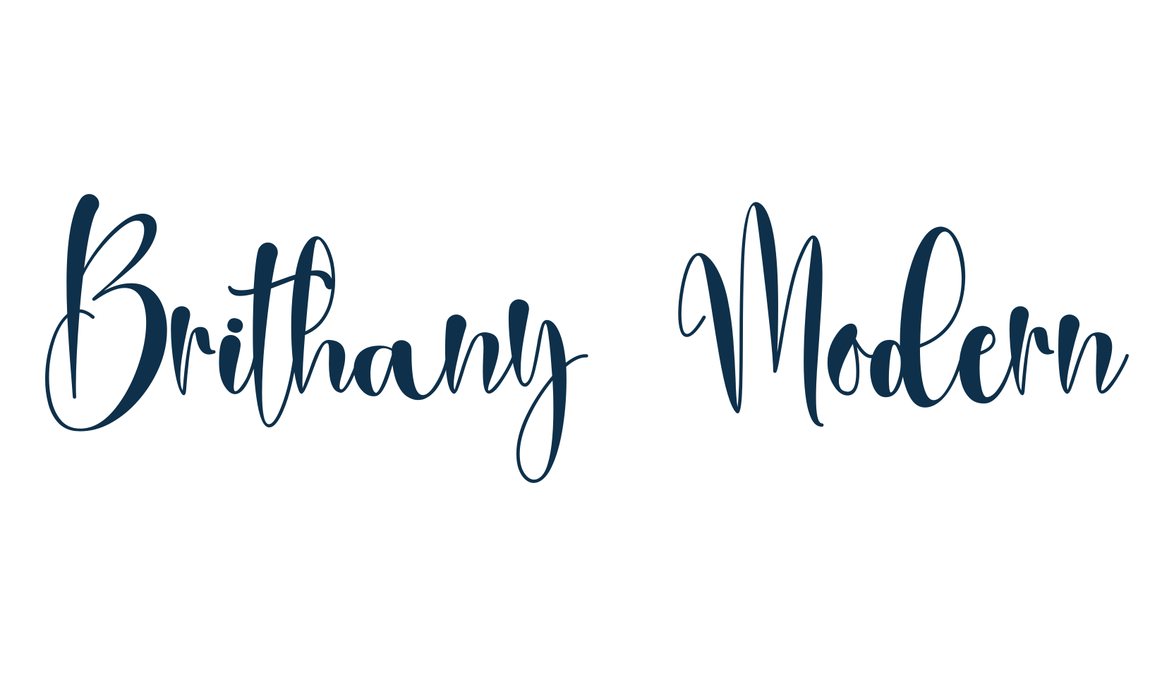 Brithany Modern, fancy decorative font preview