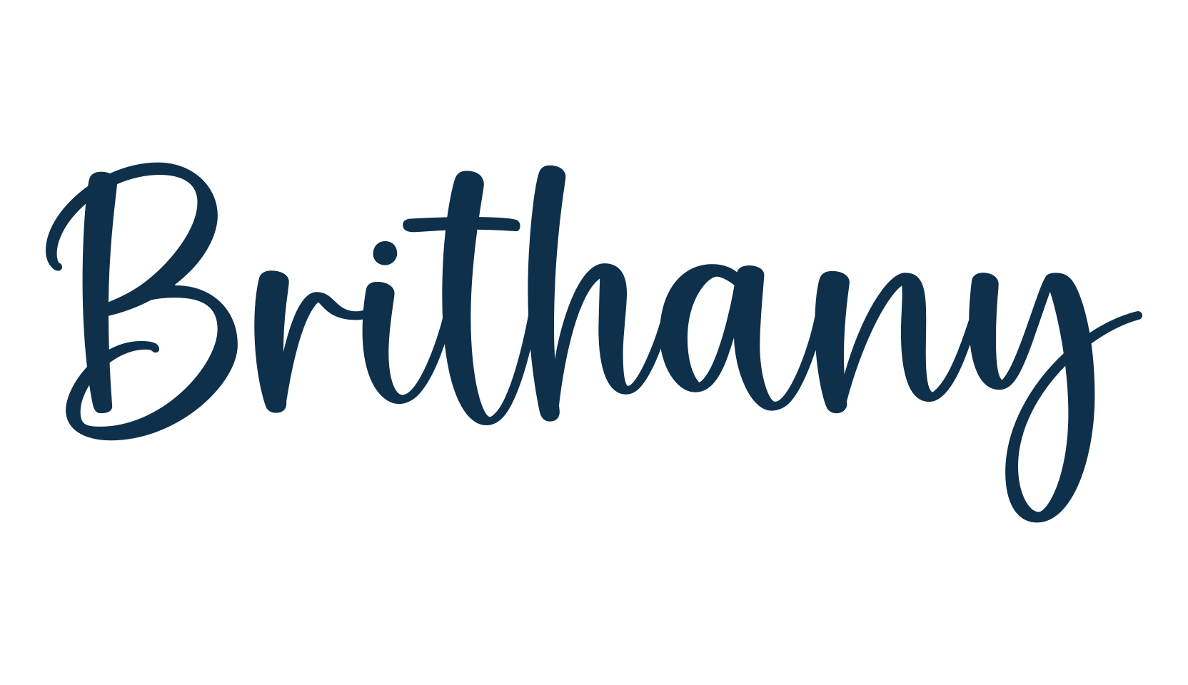 Brithany, handwriting font preview