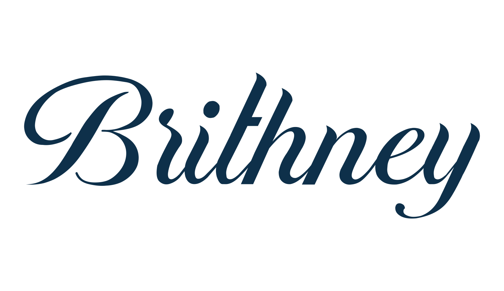 Brithney (brithney), calligraphy font preview