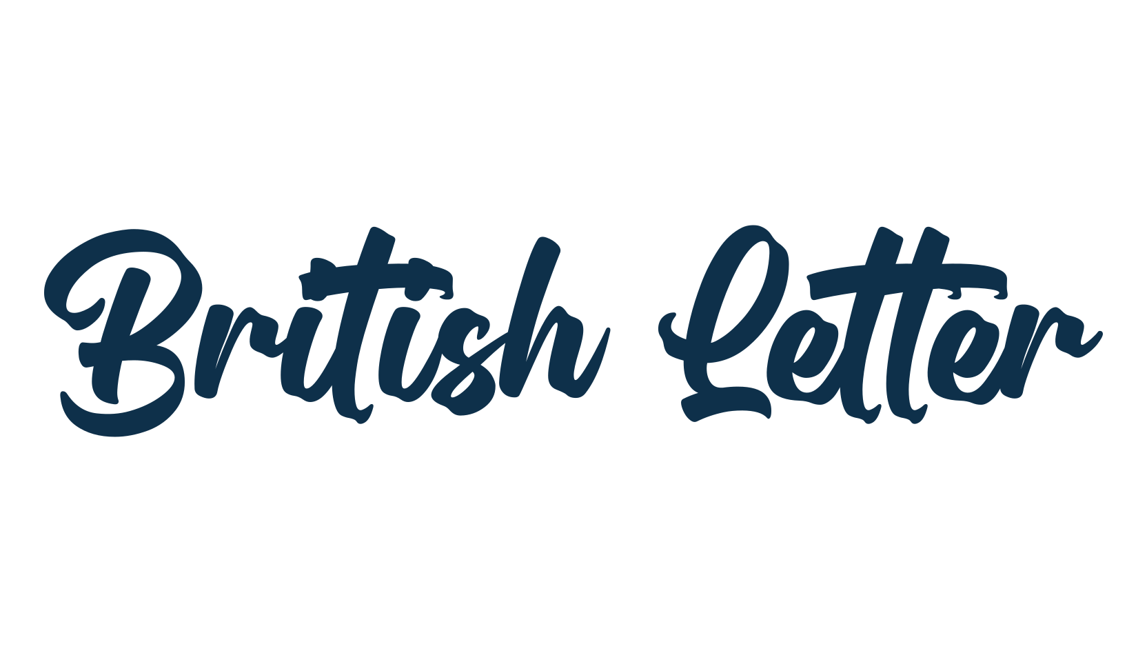 British Letter, script calligraphy fancy decorative font preview