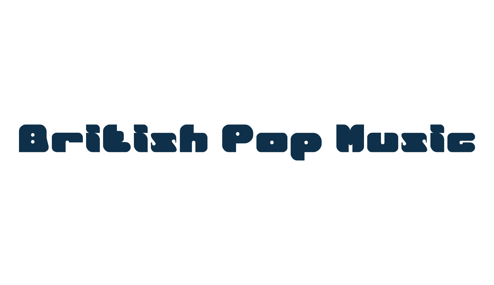 British Pop Music, fancy groovy decorative font preview
