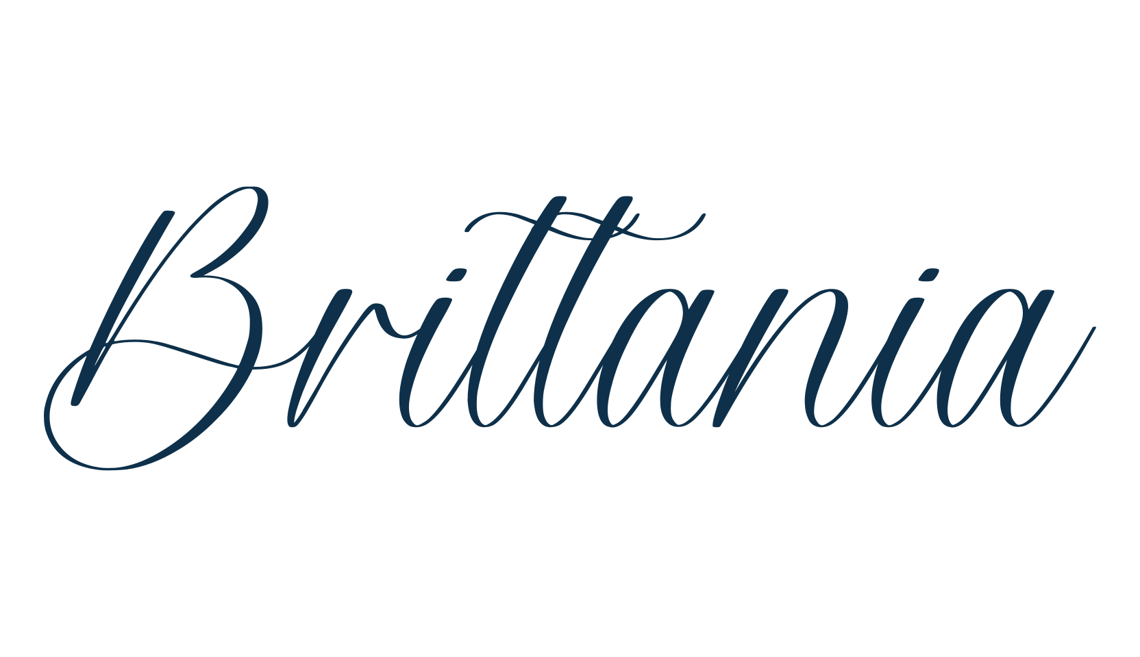 Brittania, script calligraphy fancy decorative font preview